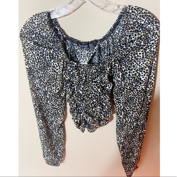 Boohoo animal print blouse - Picture 3 of 5